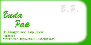 buda pap business card